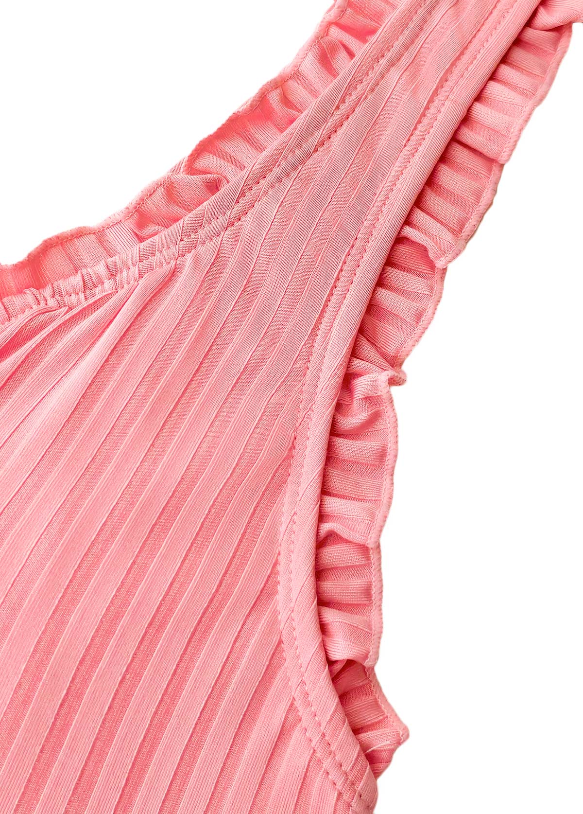 Mid Waisted Tropical Plants Print Dusty Pink Tankini Set