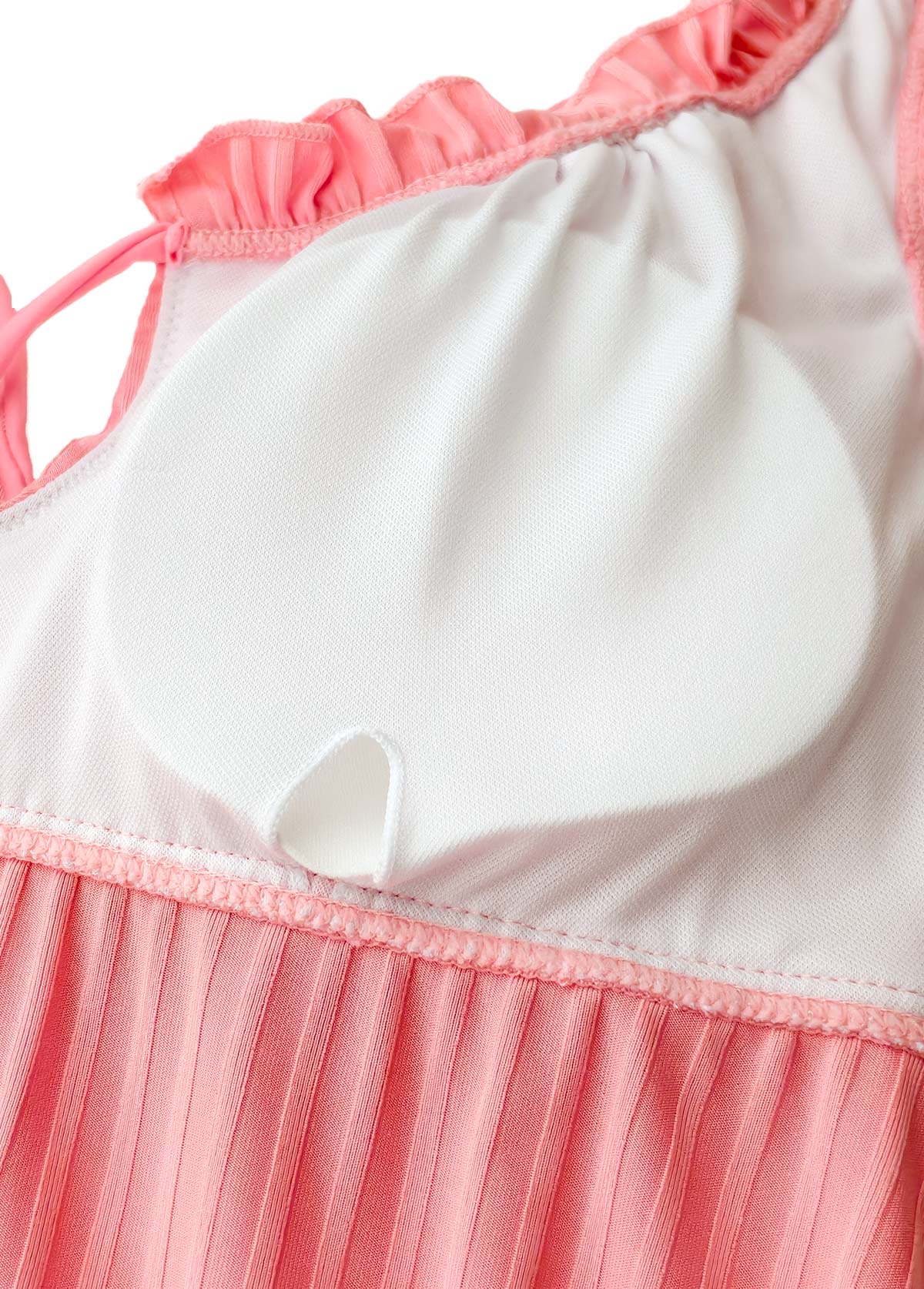 Mid Waisted Tropical Plants Print Dusty Pink Tankini Set