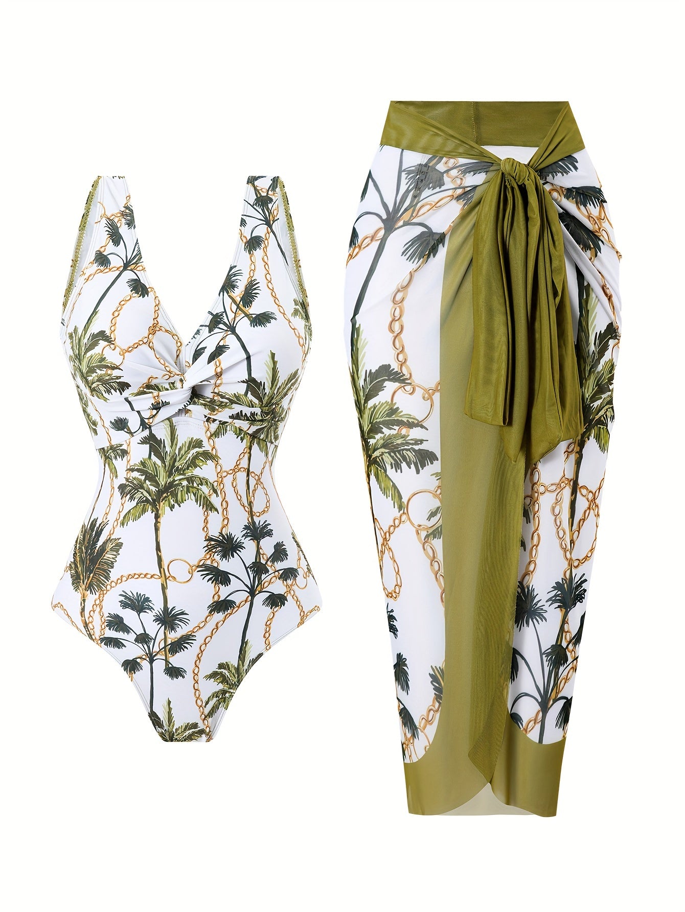 2-piece swimsuit and beach cover-up set - {{ Product_type }} BeachWear I Availabre at Belle Aqua Belle Aqua Beach Wear