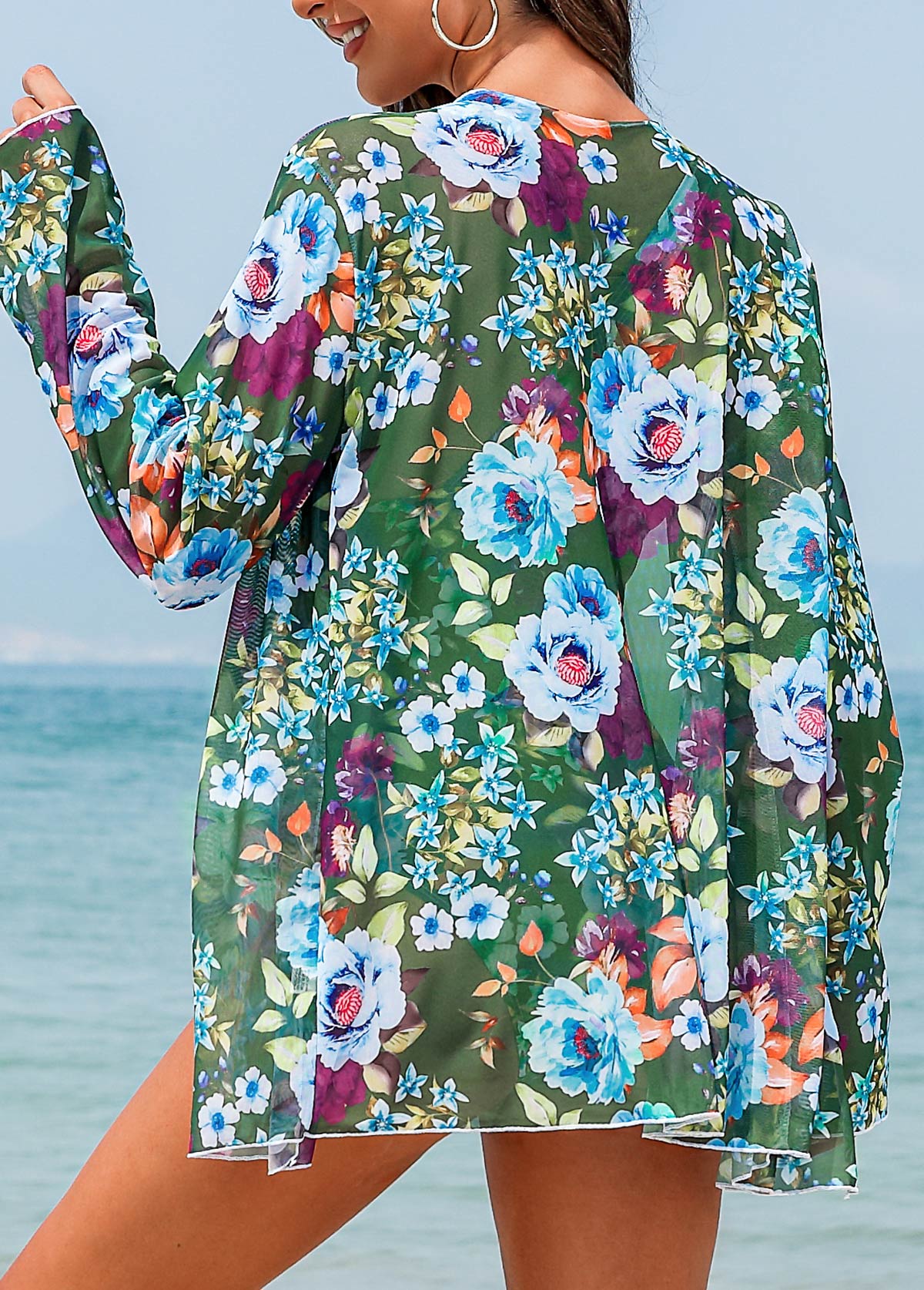 DESIGN Floral Print Multi Color One Piece Swimwear