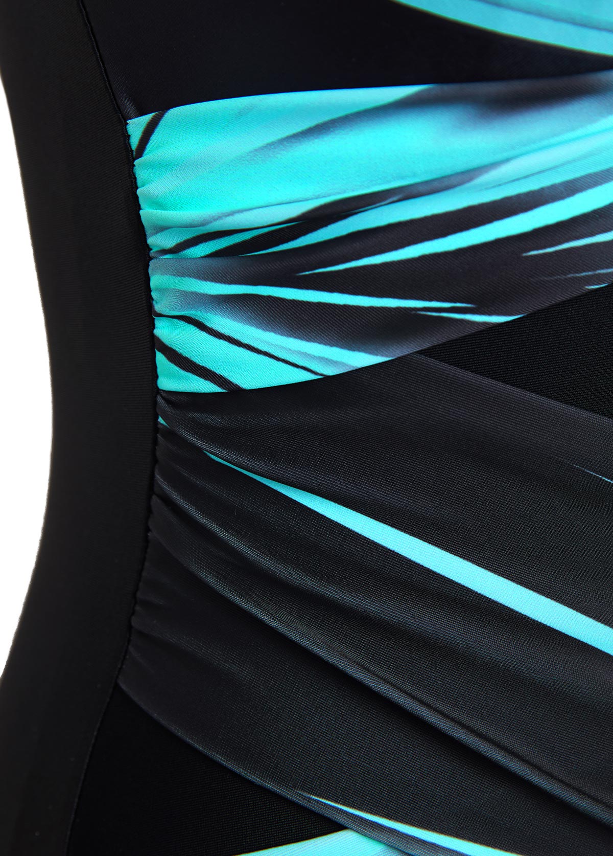 Criss Cross Cyan Ombre One Piece Swimwear