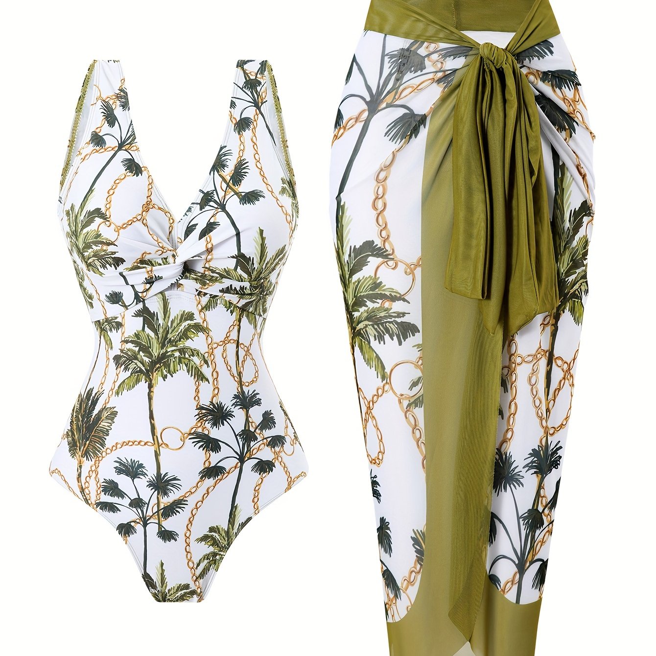 2-piece swimsuit and beach cover-up set - {{ Product_type }} BeachWear I Availabre at Belle Aqua Belle Aqua Beach Wear